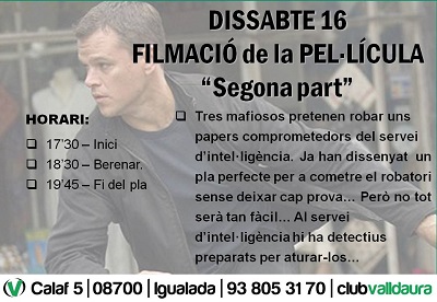 Filmació de la pel·licula II (16/03/2013) - Club Valldaura