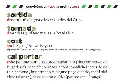 ABF 2012 - La Vall de Tossa, La Molina - Club Valldaura